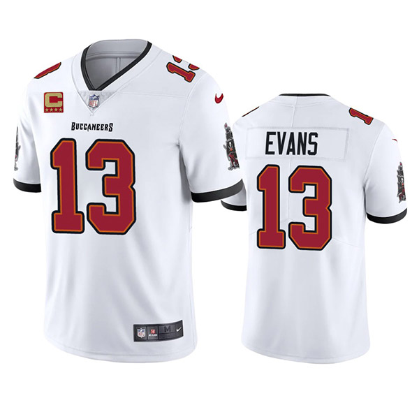 Men's Tampa Bay Buccaneers #13 Mike Evans 2022 White With 4-star C Patch Vapor Untouchable Limited Stitched Jersey